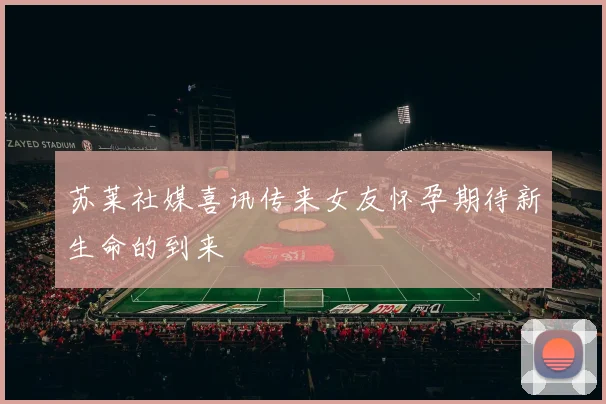 苏莱社媒喜讯传来女友怀孕期待新生命的到来